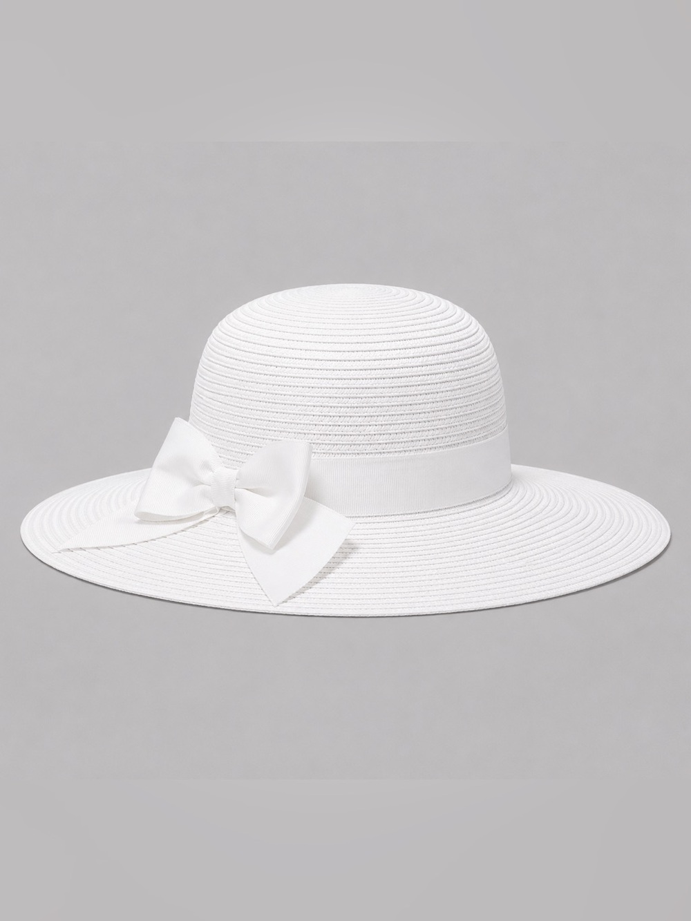Janie and Jack White Wide-Brim Bow Sun Hat Size 2T-3 Straw Hat New